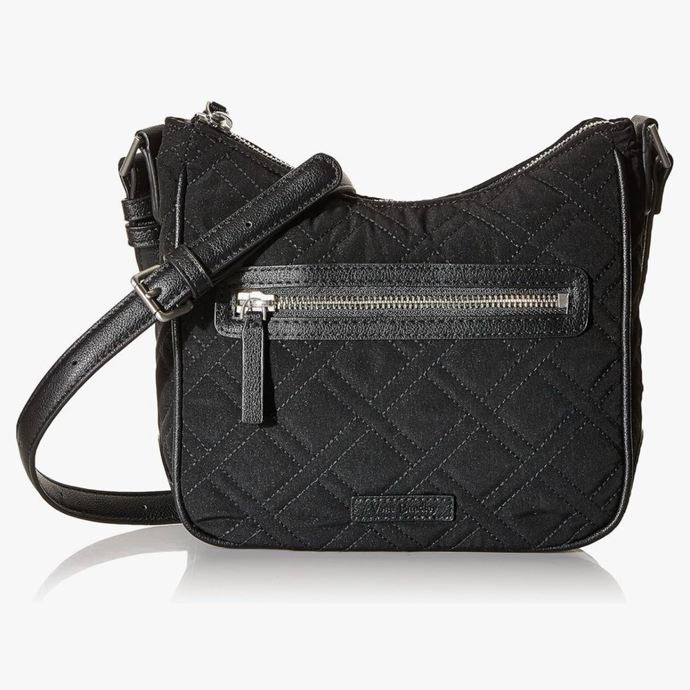 Vera Bradley Mini Vivian Crossbody Black Quilted Lightweight Everyday Bag